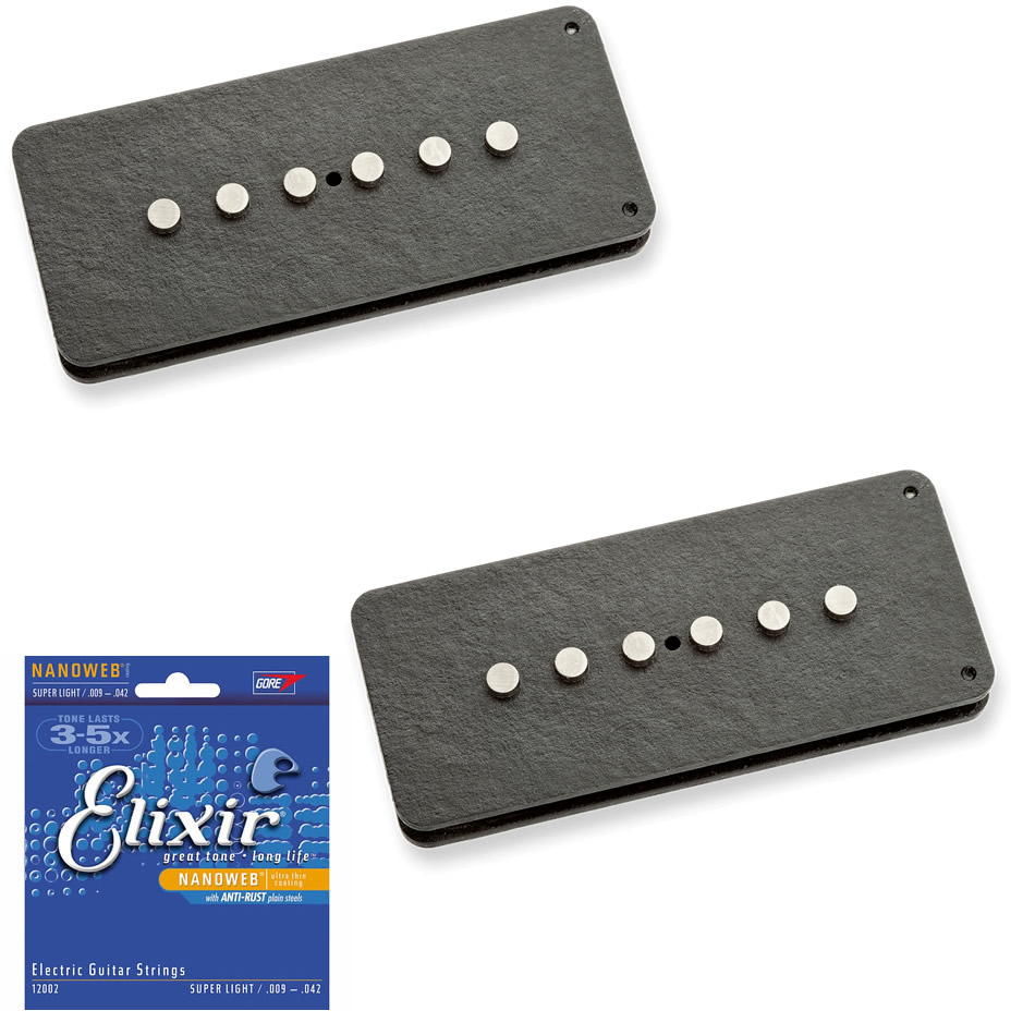 Seymour Duncan SJM Hot Jazzmaster Pickup Set + Elixir Strings