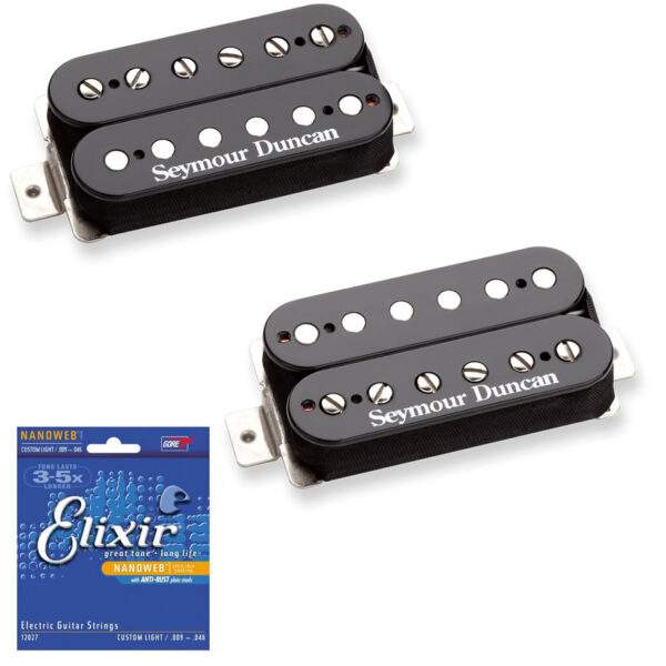 Seymour Duncan Pearly Gates SH-PG1N/SH-PG1B Set + Elixir Strings