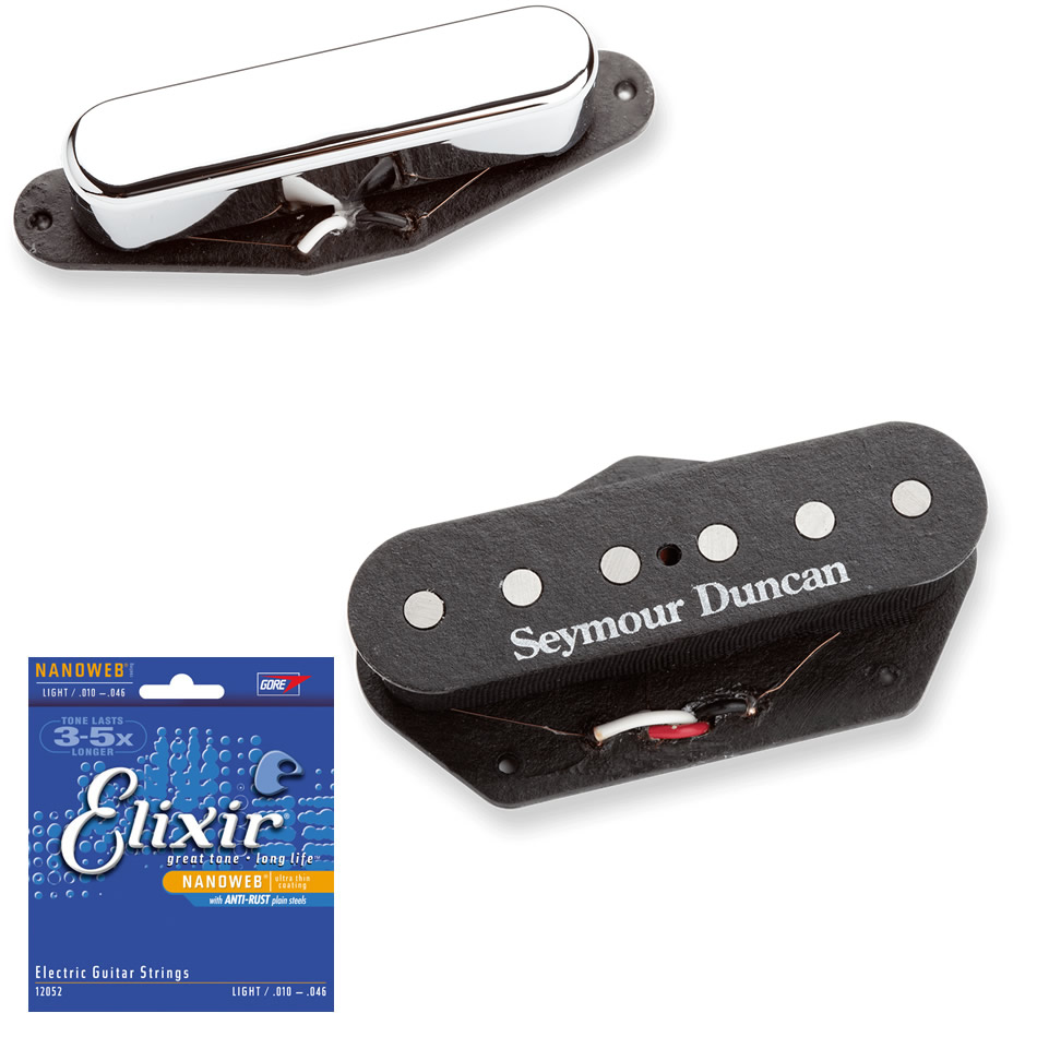 Seymour Duncan STR-2/STL-2 Tele Pickup Set + Free Strings