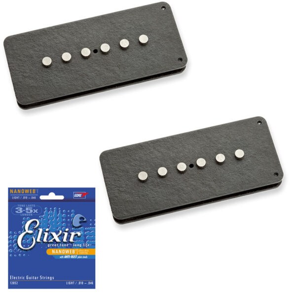 Seymour Duncan SJM-2 Hot Jazzmaster Pickup Set + Elixir Strings