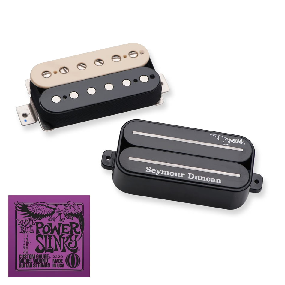 Seymour Duncan Dimebag Humbucker Set, Zebra + Free EB2220 Strings
