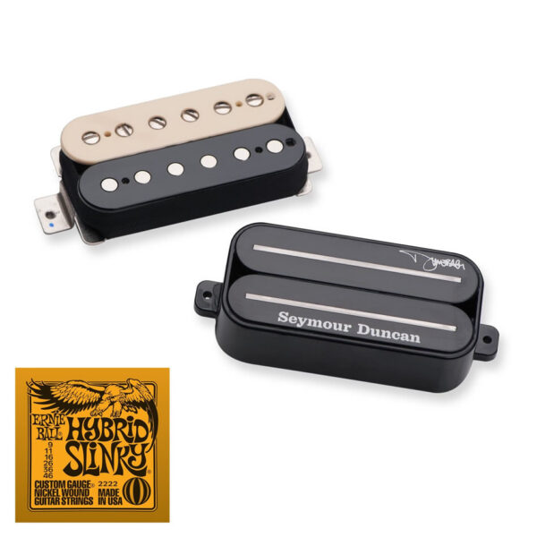 Seymour Duncan Dimebag Humbucker Set, Zebra + Free Strings